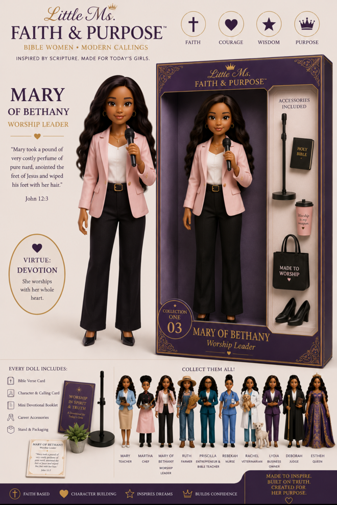 Little Ms. Faith & Purpose™ – Mary of Bethany
